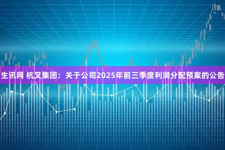 生讯网 杭叉集团：关于公司2025年前三季度利润分配预案的公告