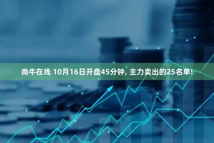 尚牛在线 10月16日开盘45分钟, 主力卖出的25名单!